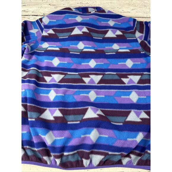 Patagonia Women's Sz XL Synchilla Snap T Guatemalan Tango Bear: Purple Fleece - Picture 10 of 10